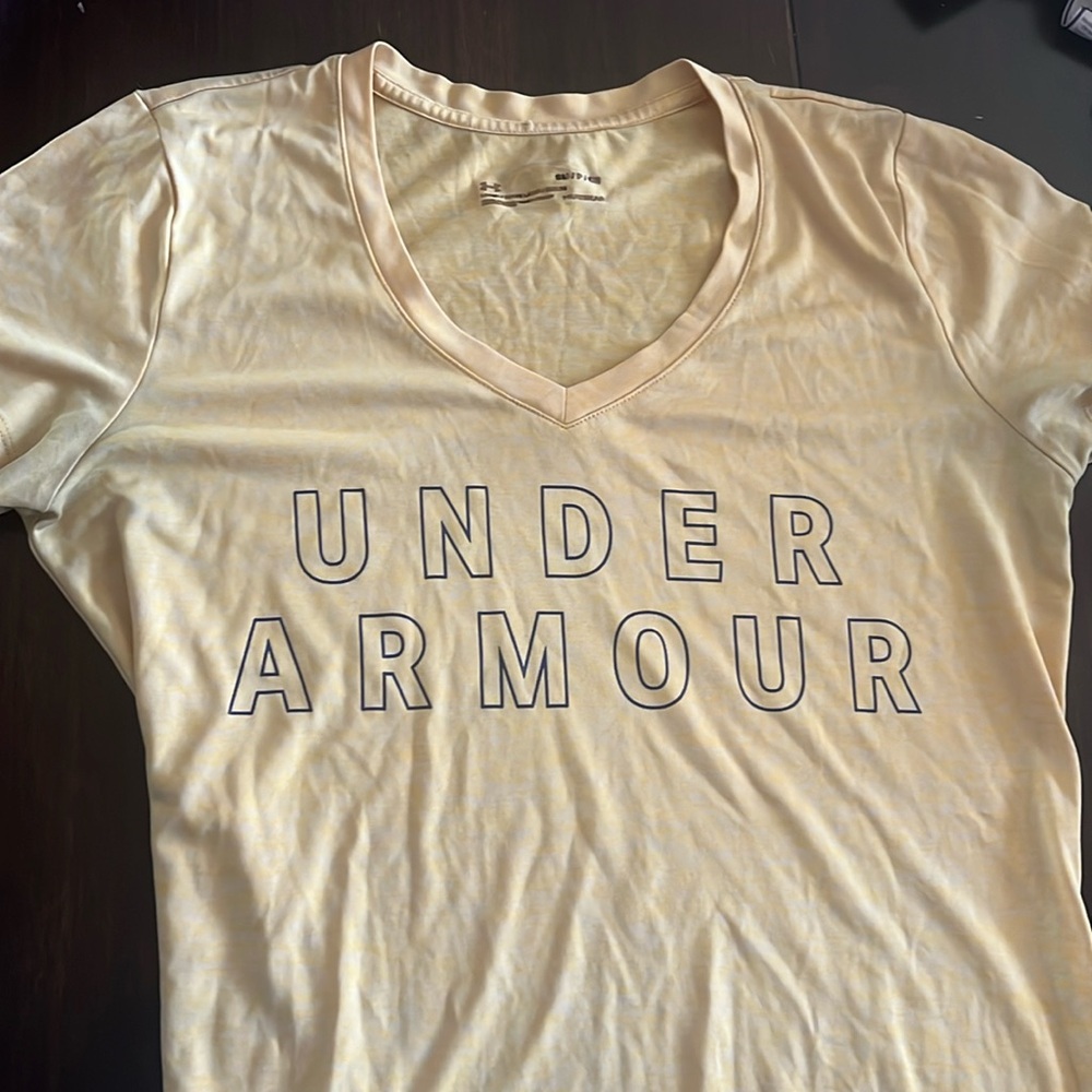 Yellow Under Armour Workout Shirt